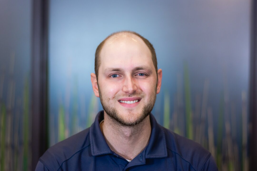 Smiling man with blurred background