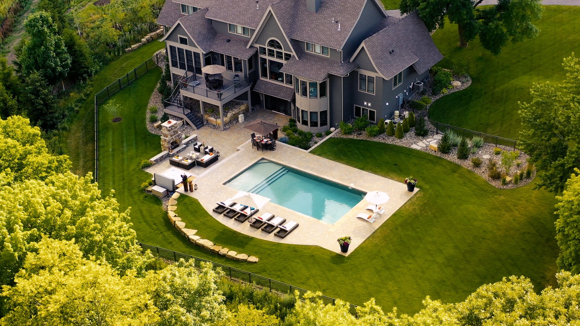 Luxury home with pool and garden