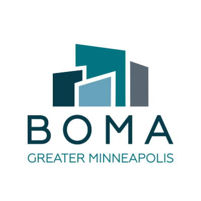 BOMA Greater Minneapolis logo with buildings graphic
