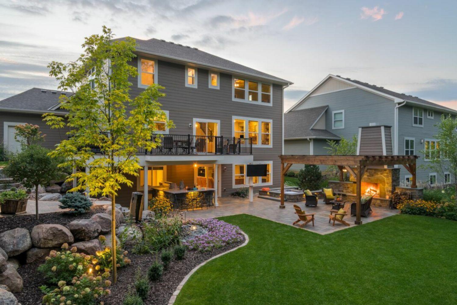After: The backyard is transformed into a resort-like retreat, full of character and ready for relaxation.