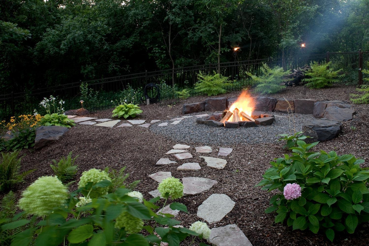 Backwoods-style fire that will remind you of nights away at summer camp.