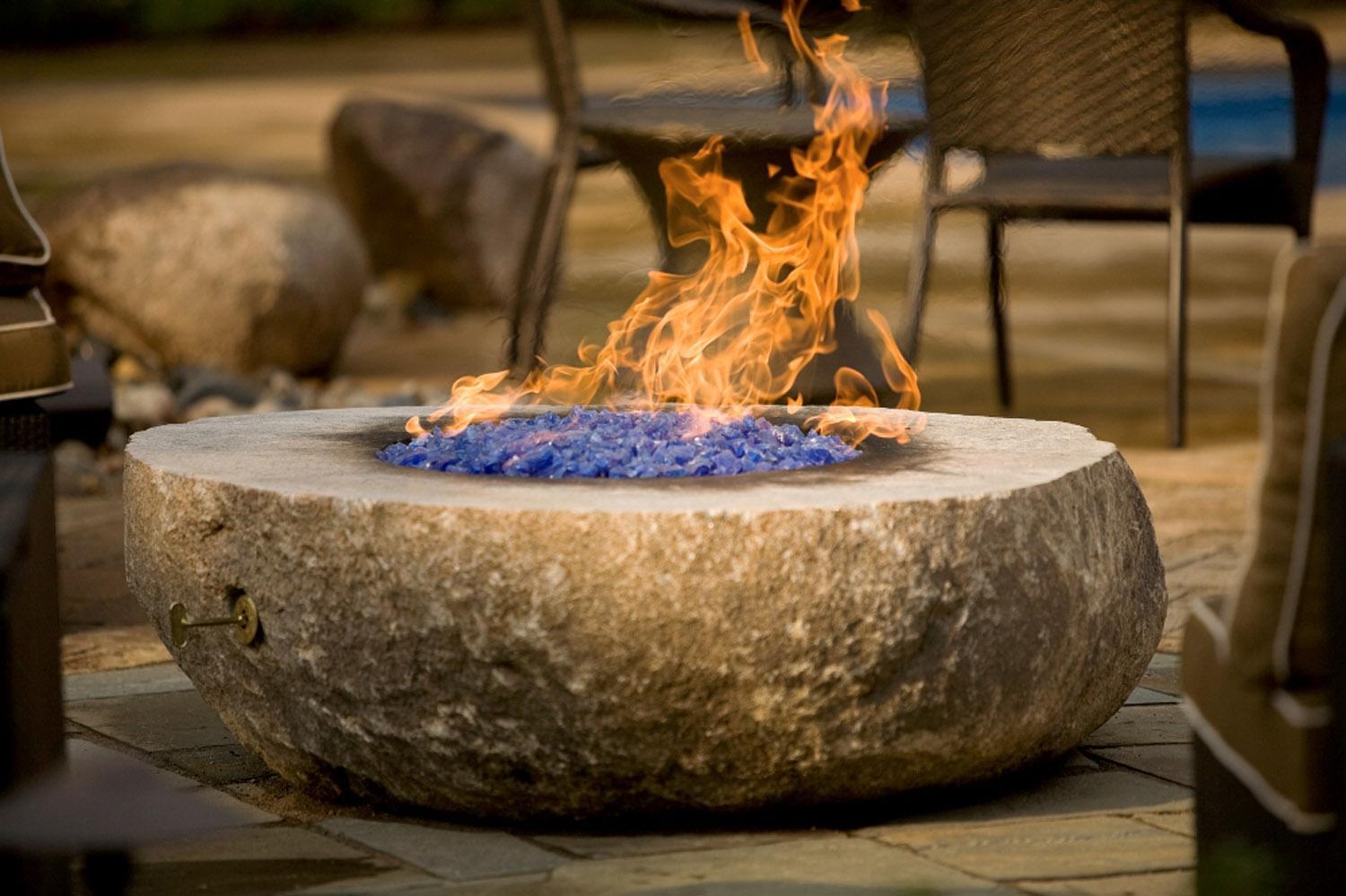 Custom Boulder Fire Pit